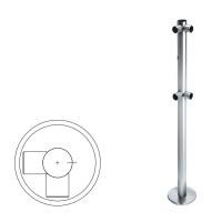 Ограждение полуростовое Стойка ограждения L-образная с отверстием под фиксатор слева 